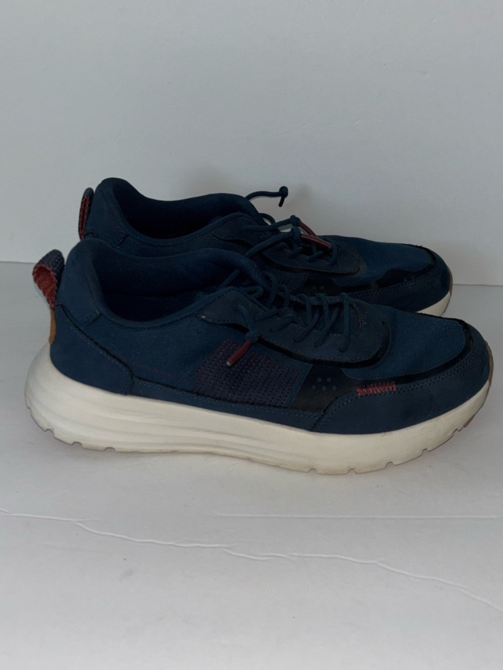 Hey Dude Sirocco Alta Men's Slip-On Sneakers Walking Comfort Navy Blue Sz 8